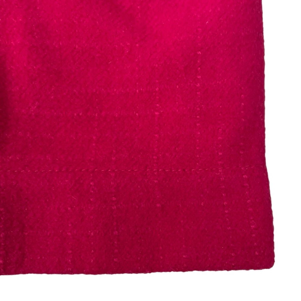 Juicy Couture Hot Pink Wool Tweed 2009 Mini Skirt Size: 0 Pockets Metal Buttons - Picture 3 of 8